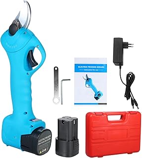 Lianai Tesoura de Poda Elétrica sem fio profissional 16,8 V com estojo de transporte Bateria de lítio 2Ah recarregável e carregador Podador de galhos de árvores Cortador de jardim