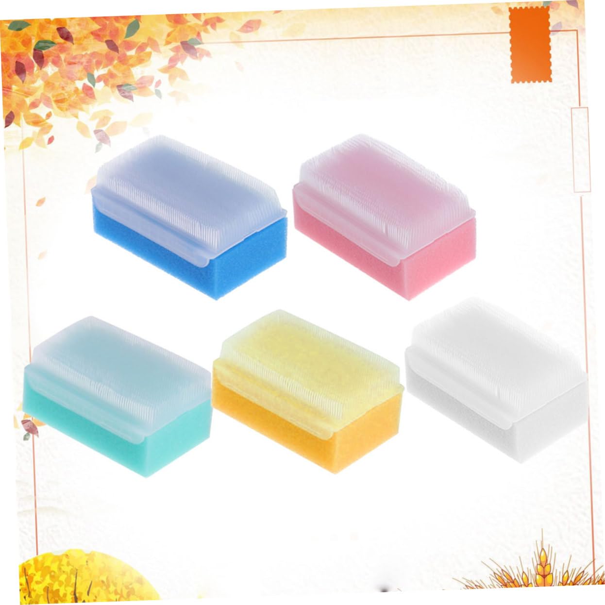 FRCOLOR 3 Set Di Spugna Per Doccia Per Bambini Spazzola Per Massaggio Spazzola Per Il Bagno Per Bambini Piccoli Portatile E Facile Da Usare 5 Set Di Colori 5 Pezzi * 3