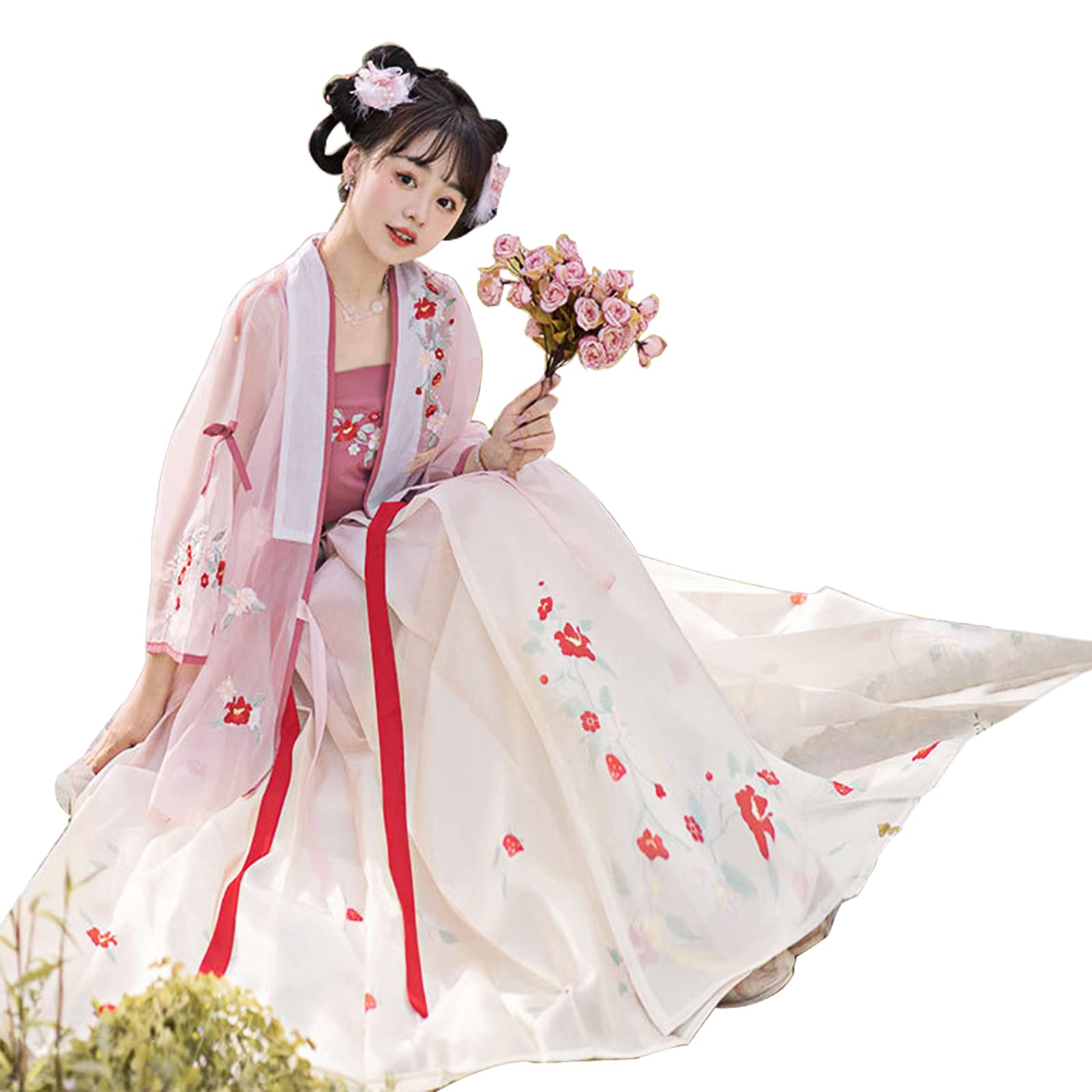 Amazon.co.jp: 中国の伝統的な漢服のドレス、女性のための正装、女性の 
