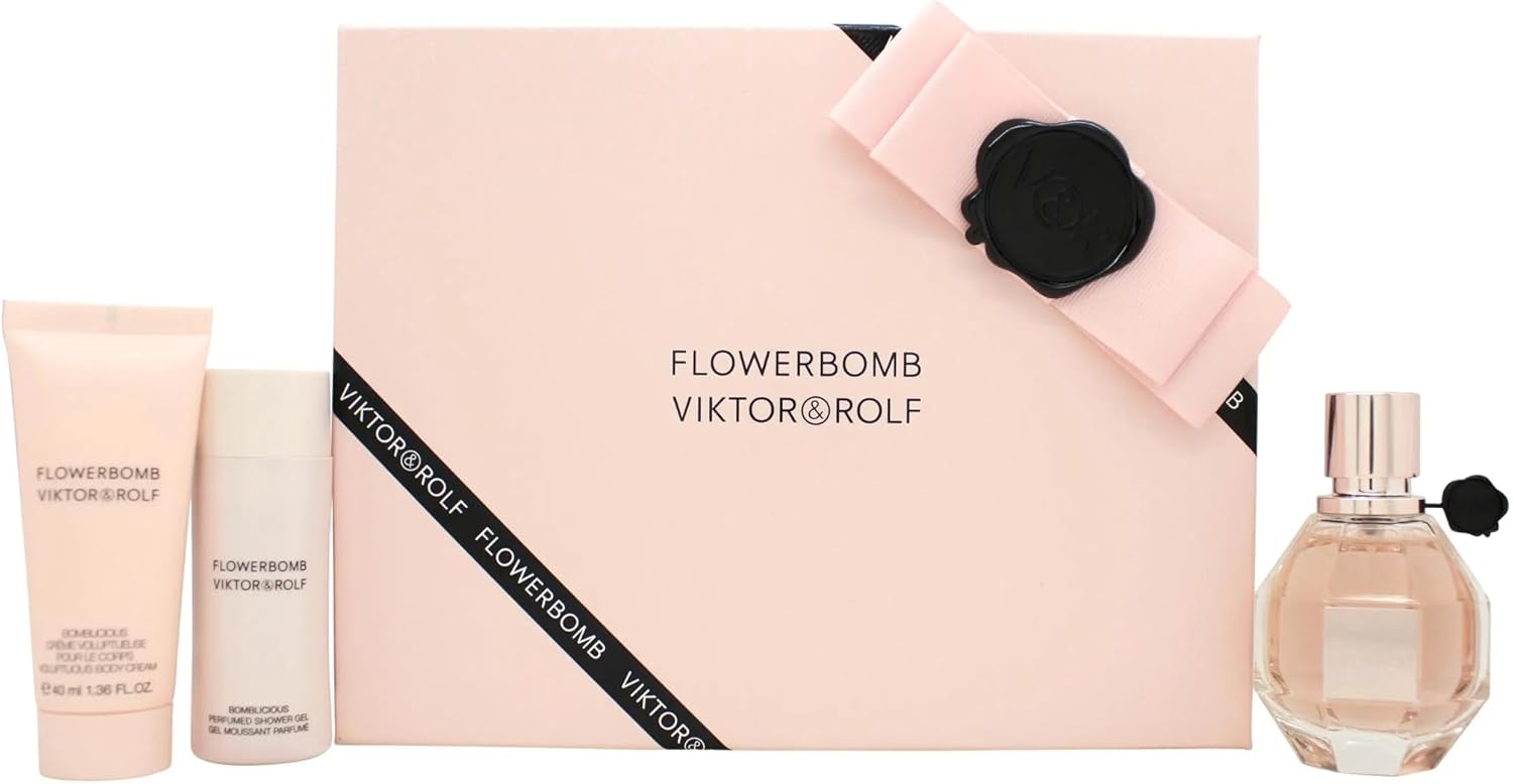 Viktor & Rolf FlowerBomb Gift Set (50ml EDP + 50ml Body Lotion + 50ml