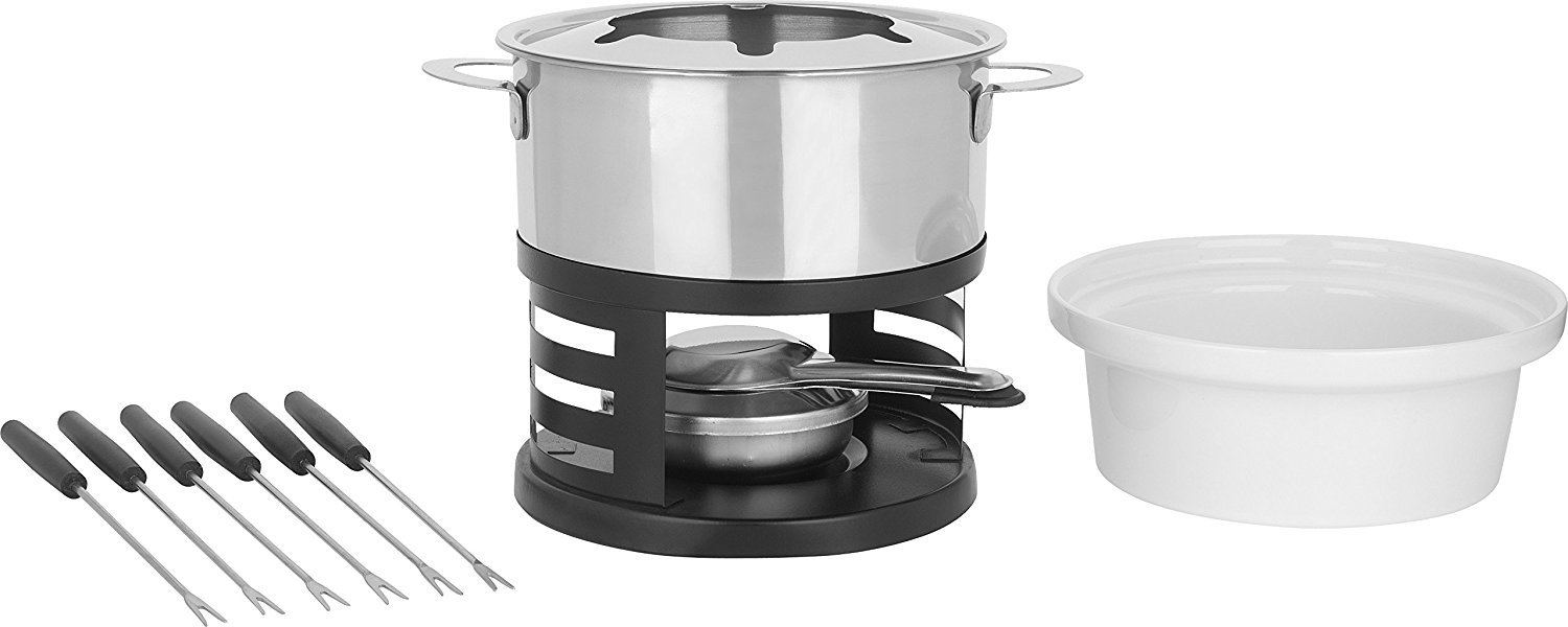 Trudeau Maison Lotto 11 Piece Stainless Steel 44 ounce Fondue Set