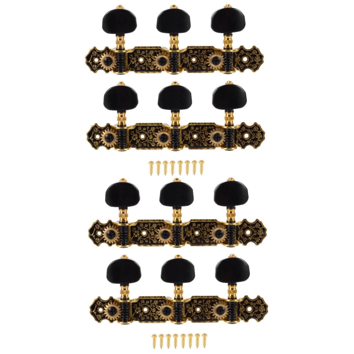 Toyvian 2paare Klassische Gitarrenstimmmechaniken Aus Präzise Stimmwirbel Für Klassische Gitarren Leicht Und Benutzerfreundlich Für Austausch Alter Stimmknöpfe