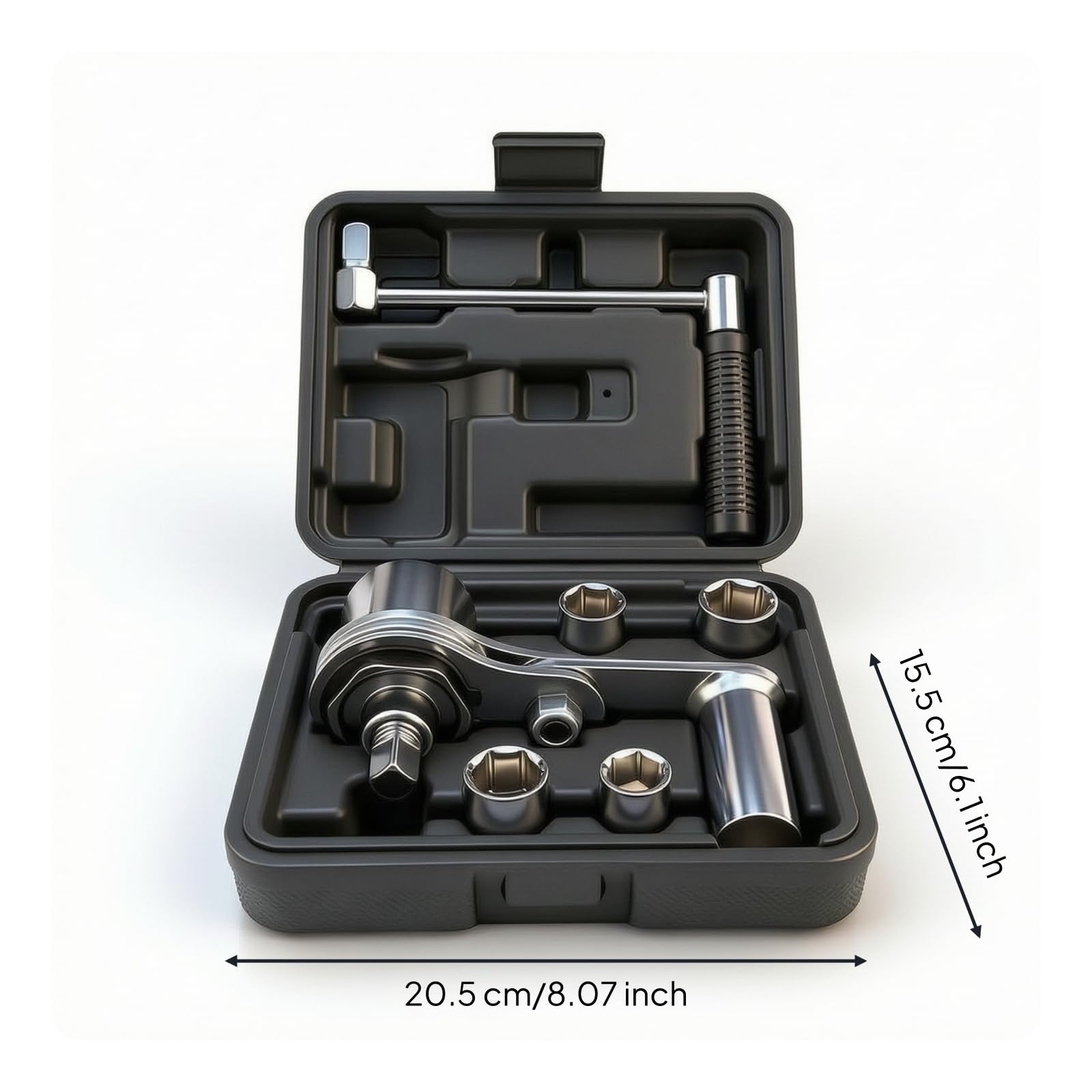 Harilla Kit Cambio Pneumatici Facile da Usare Custodia Rigida Inclusa, Chiave con Bussole, Portatile, Chiave con Valigetta, per Garage, Officina, Automobilisti