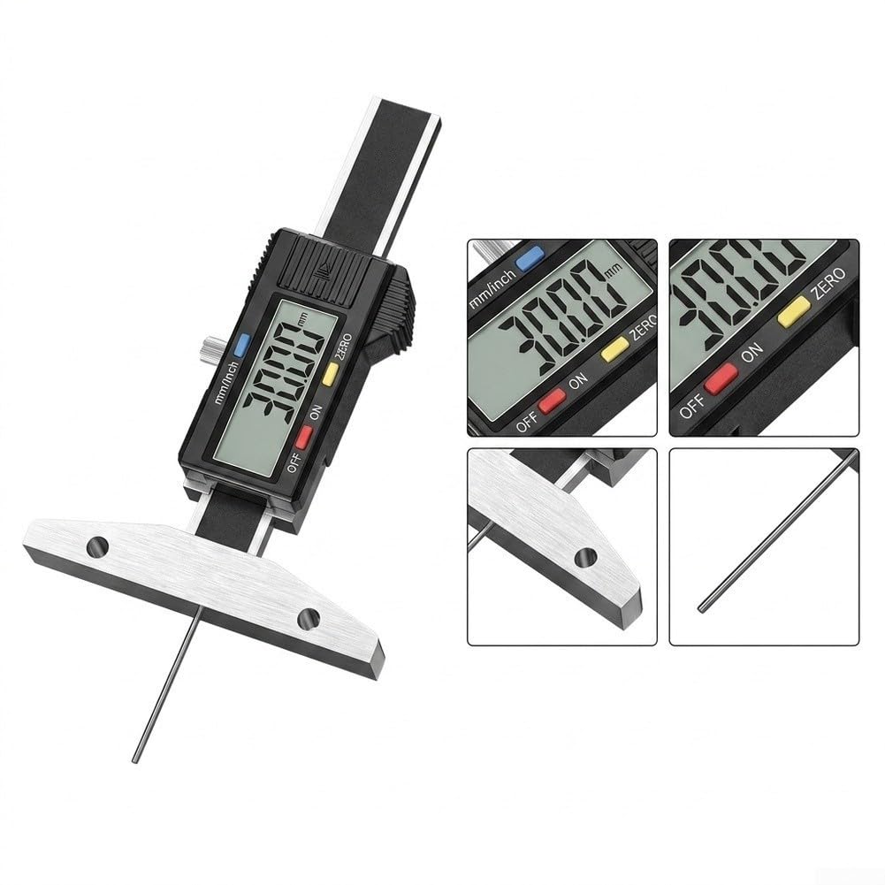 Automatischer Abschalt-Tiefenmesser 0-200mm LCD
