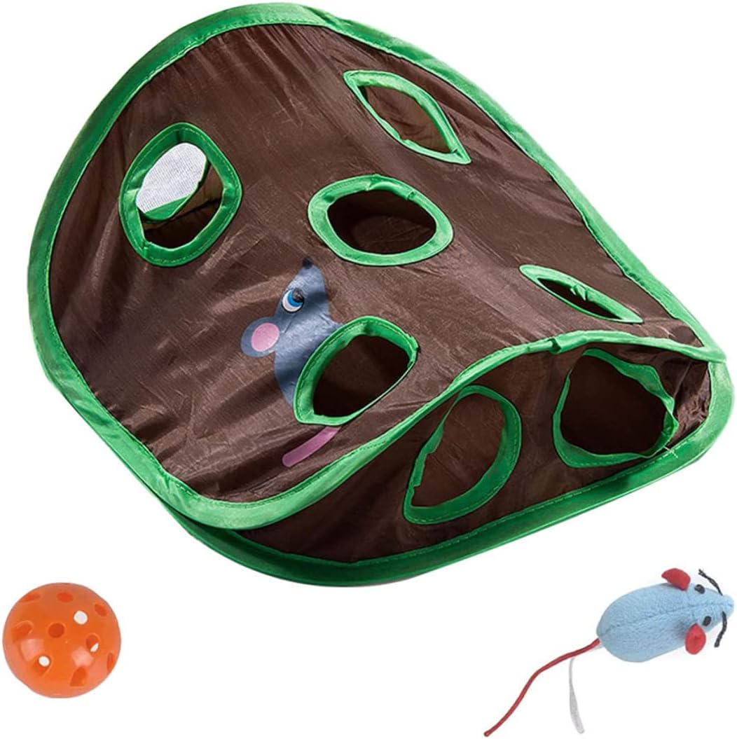 Toddmomy 1set Indoor Cat Tunnel Toy Interactive Plaything Mouse for Exercise and Engagement Material for Cat Owners and Pet Playtime