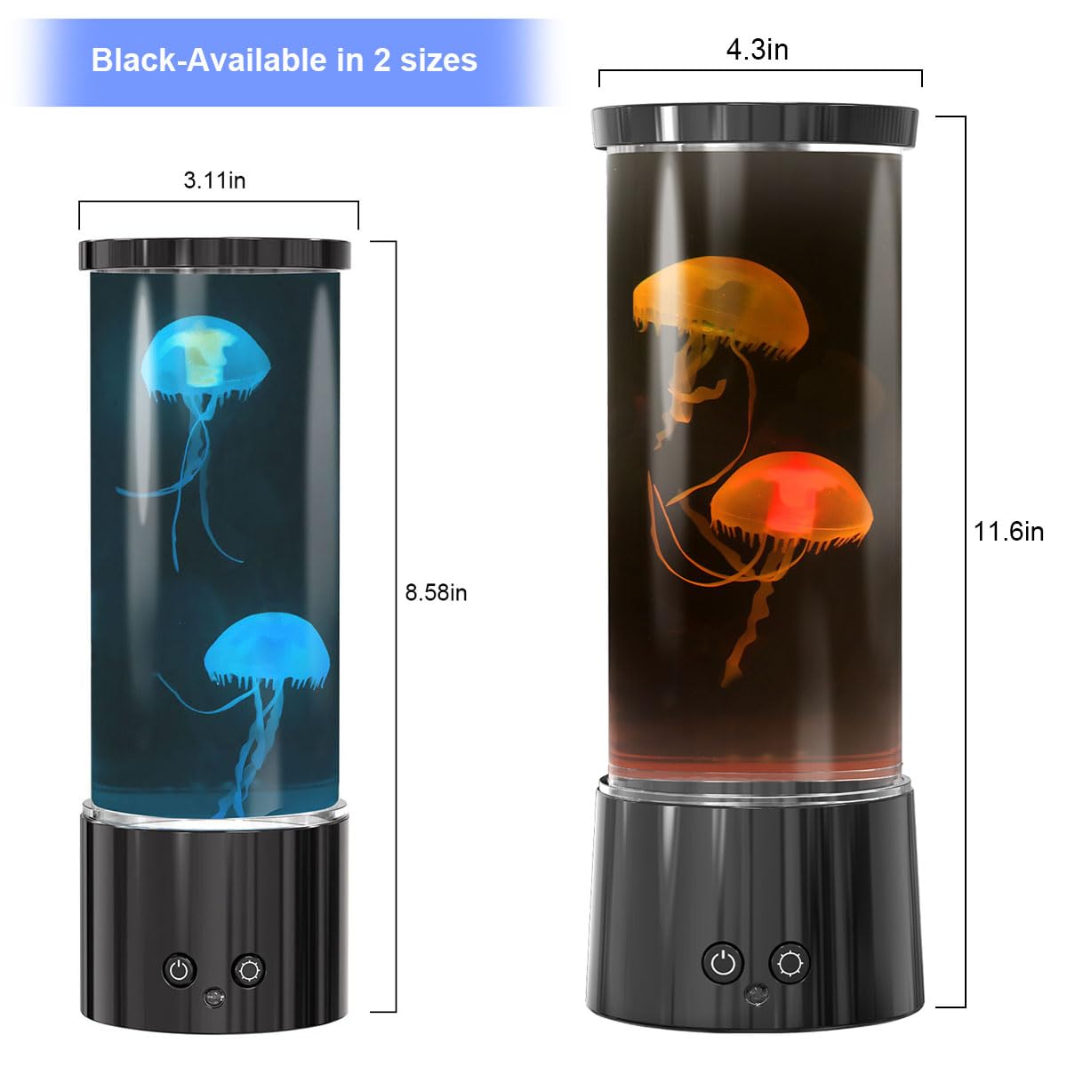 Lámpara de medusa, lámpara LED de mesa con control remoto, 17 colores cambiantes, luz nocturna de acuario regulable para decoración del hogar y regalos de cumpleaños de Navidad 8