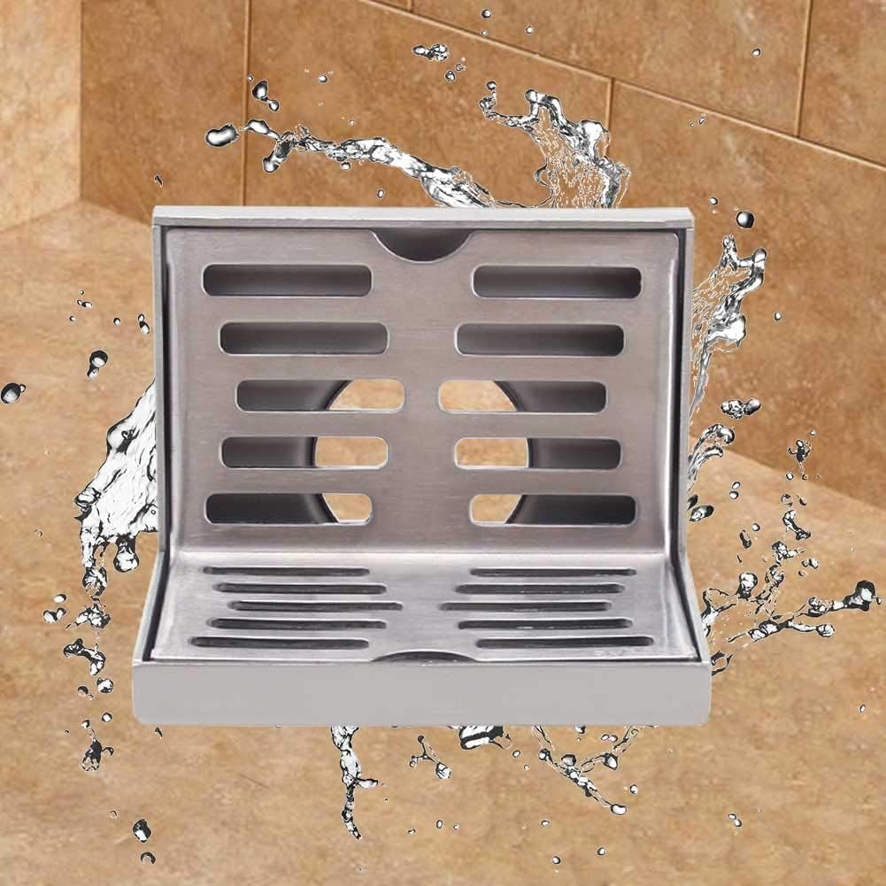 Removable Floor Drain Cover,Wall Side Same-Layer Bathroom Solid Filter Home Hair Stainless Steel Shower Balcony Corner Same-Layer