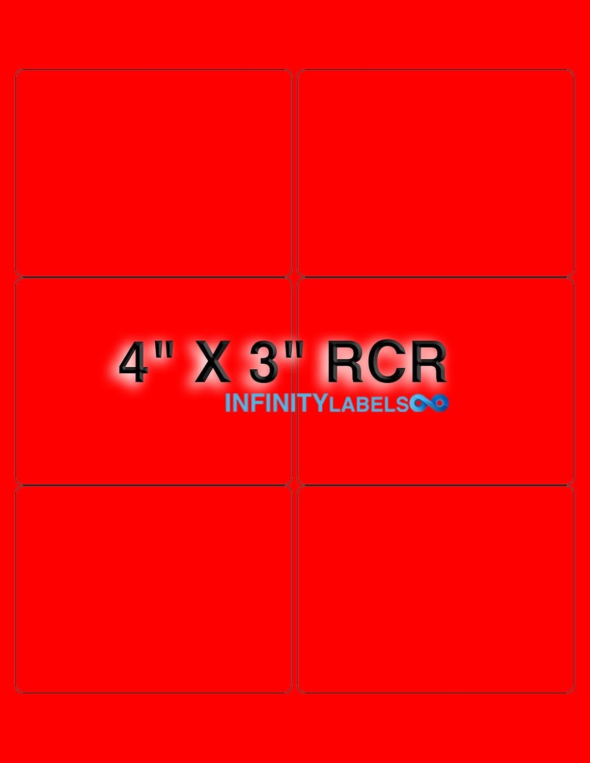 Amazon.com : 100 Laser Label Sheets, Fluorescent Red Paper 4in. x 3in ...