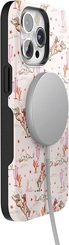 Vista 1104 de Casely Funda para iPhone 15 Pro Max Jardín Secreto Flores mixtas Funda atrevida Compatible con MagSafe y botón de acción Secret Garden
