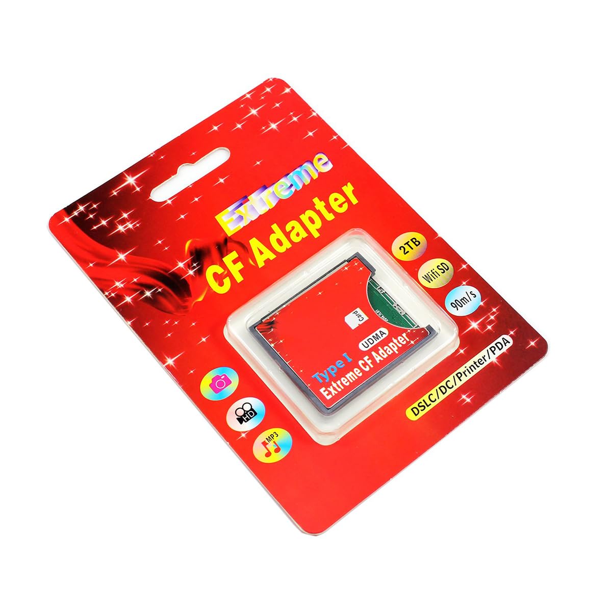 Cablecc Adattatore da SD SDHC SDXC ad alta velocità Extreme Compact Flash Support CF Type I per 16/32/64/128 GB