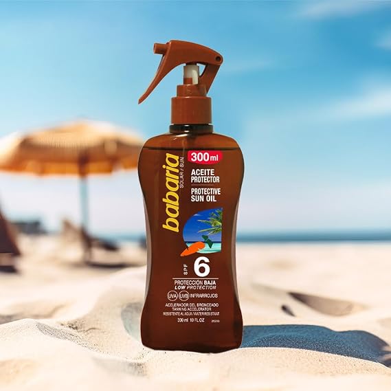 Babaria Sun Aceite Solar Sun Oil SPF 6 (Sun Oil Carrot) 10 oz