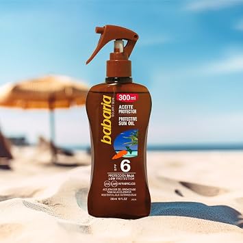 Babaria Sun Aceite Solar Sun Oil SPF 6 (Sun Oil Carrot) 10 oz