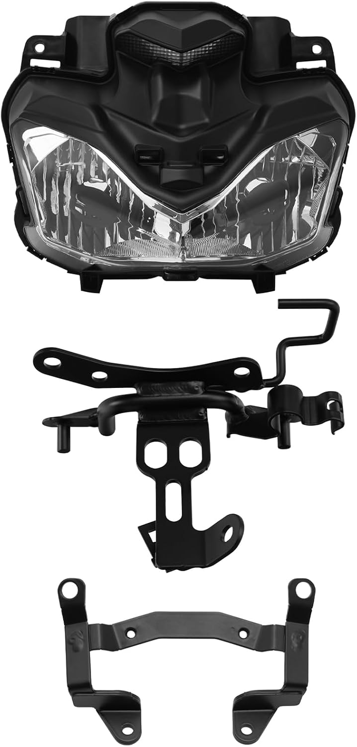 Green-L Front Headlight Headlamp Assembly and Upper Stay Fairing Gauges Bracket Fit for Kawasaki Z900 2017-2019