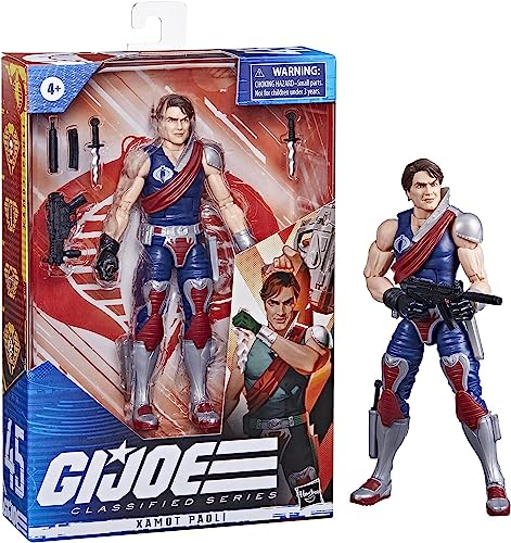 Image of G.I. Joe Classified Series 15 cm Premium Collection Xamot Paoli 45 Figure with Multiple Accessories, Special Packaging F4025, Multi-Colour