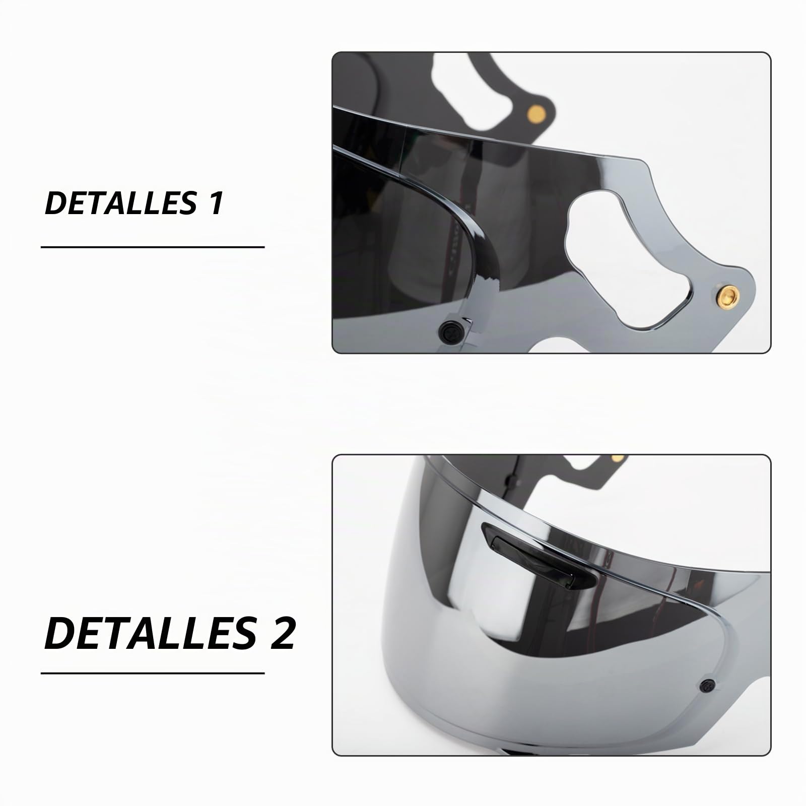 Shkalacar Lente de Casco, Visera para Casco de Moto Reemplazo para Arai RX-7X REO XD RX-7V Vas-V Lente de Casco de Moto de Cara Completa
