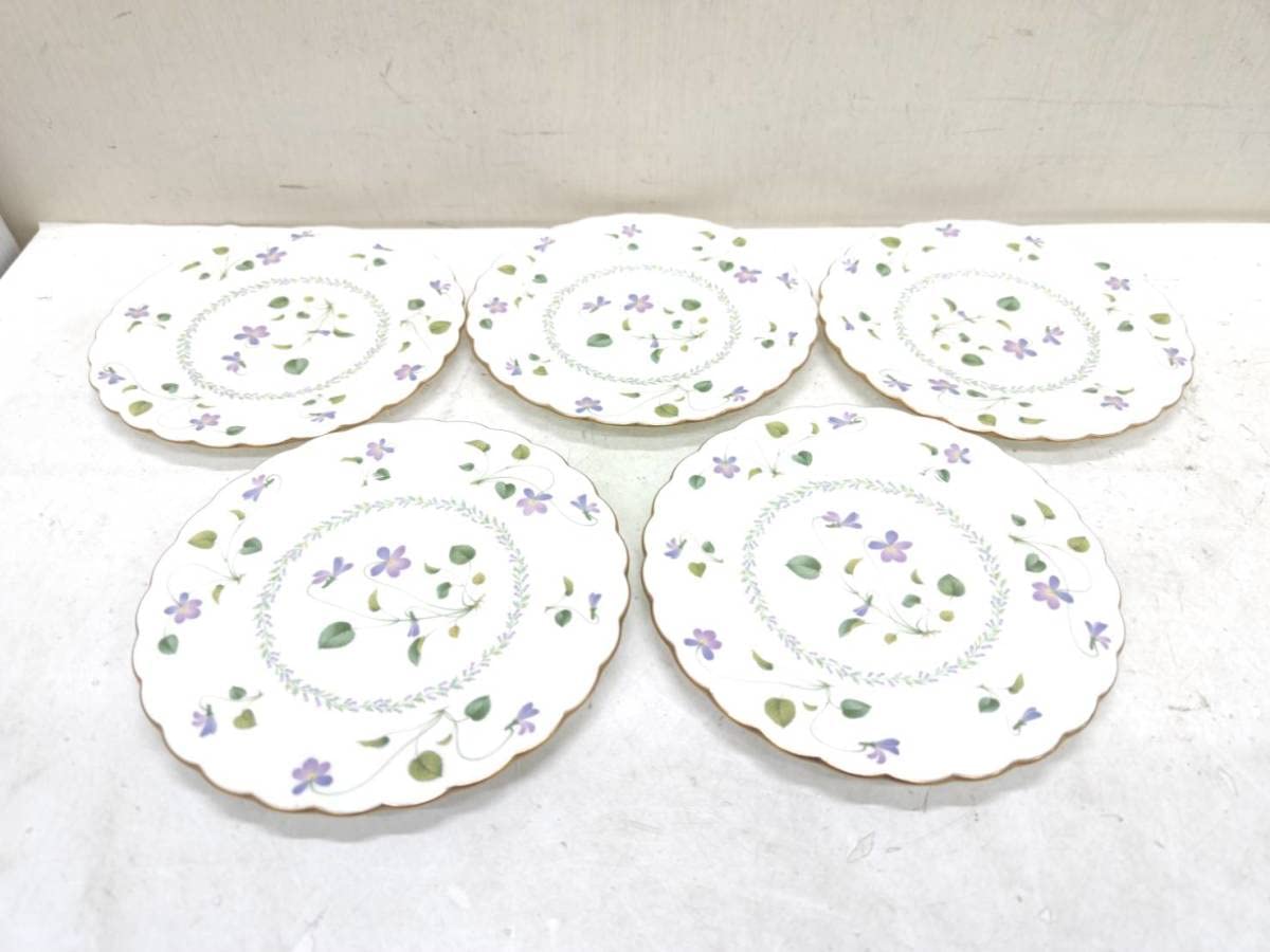 ノリタケ バイオレットドリーム プレート23cm 5枚 ノリタケ