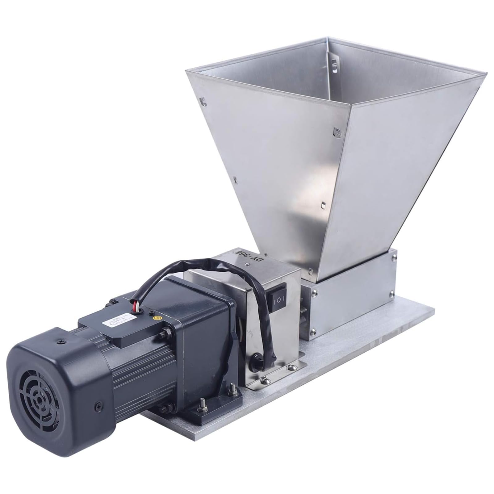 Broyeur À Grains Électrique 50 DB, Moulin À Malt À 2 Rouleaux, 60 W, 75 TR/Min, 4 L, en Acier Inoxydable, Rouleaux Réglables, pour Broyer Le Blé, Le Riz Et Le Sorgho.
