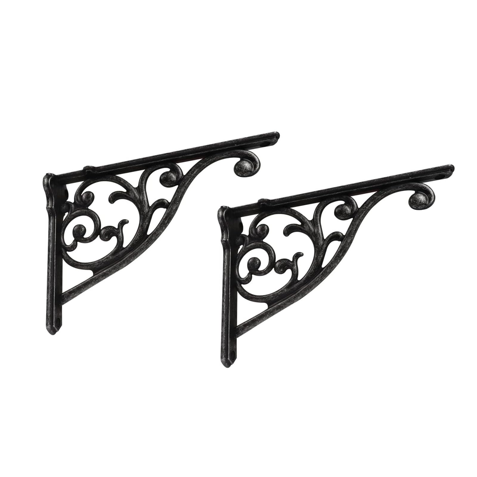 KHTUMEWARE-SB Antique Iron Shelf Brackets 2-Pack in Antique Iron — KHTUMEWARE