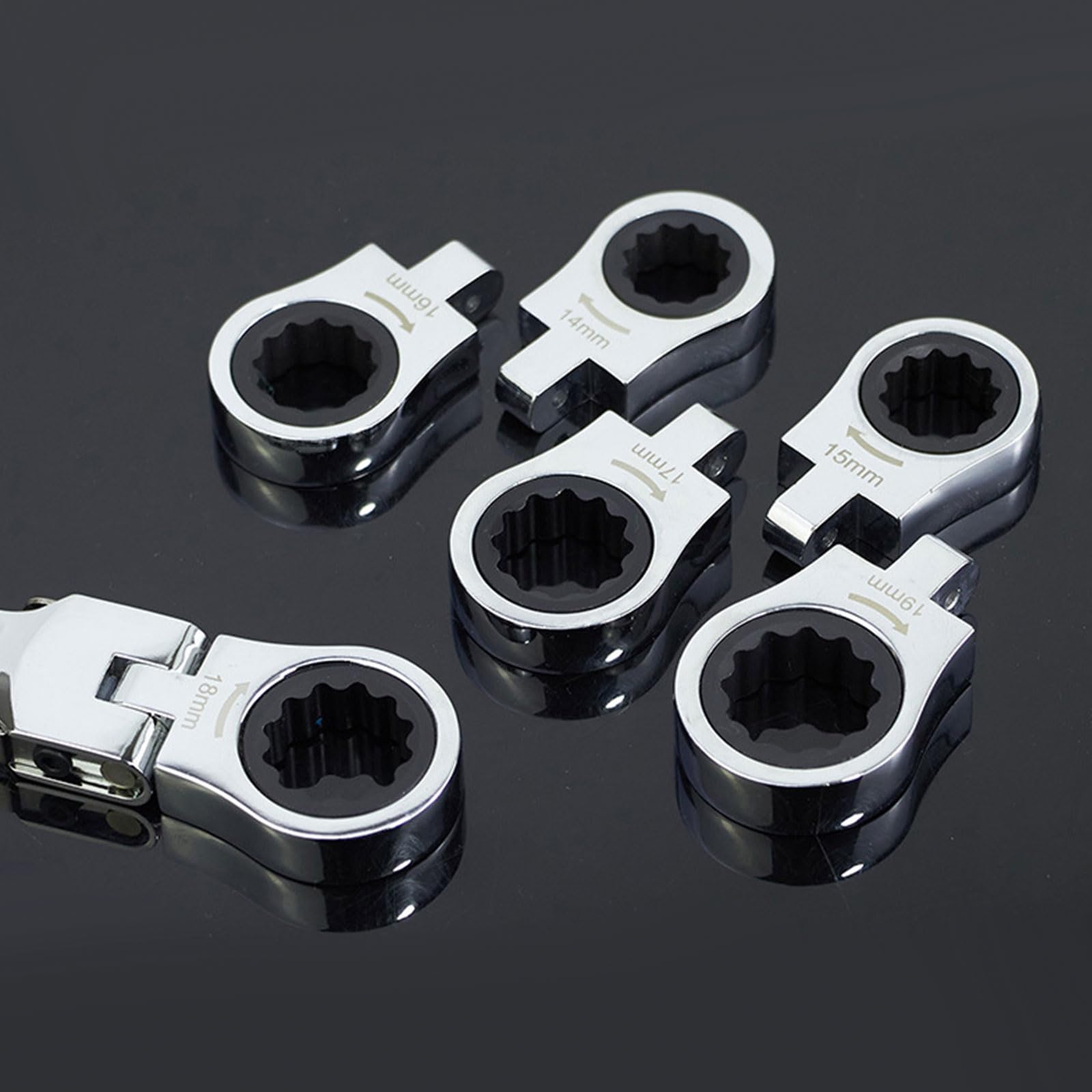 Set di chiavi a cricchetto 12 in 1 regolabili efficienti con teste a cambio rapido adatte per migliorare l'efficienza e convenienza chiave a cricchetto