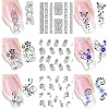 Amazon.com: 50 sheets Beauty Floral Design Water Transfer Nail Art ...