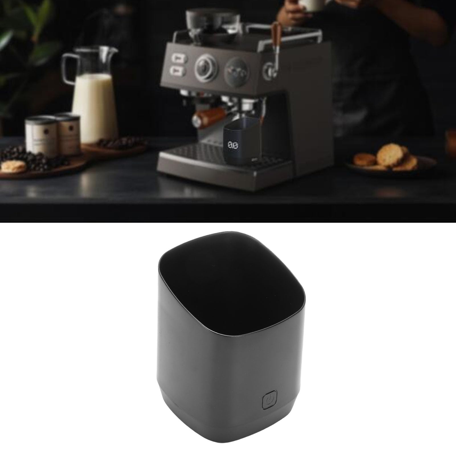 Vikye Báscula de café Digital, Vaso Dosificador de Alta Precisión de 0,1 G con Pantalla LED, Conversión de Gramo/onza de 500 G de Capacidad, Batería de 600 MAh para Máquina de café