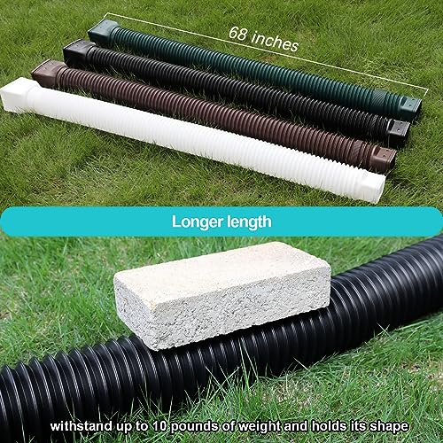 image for plusgutter Black-2pack Rain Gutter Downspout Extensions Flexible, Drai