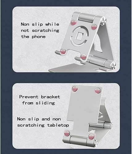 Miniatura 6 de Soporte plegable para teléfono móvil, soportes portátiles de aluminio para teléfonos móviles, otros teléfonos móviles, negro (F, negro)