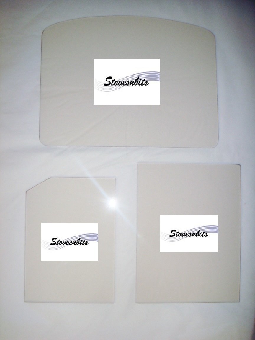 StovesnBits WOODBURNING STOVES LTD COUNTRY KILN 10 STOVE GLASS (260MM X 185MM-PLAIN)