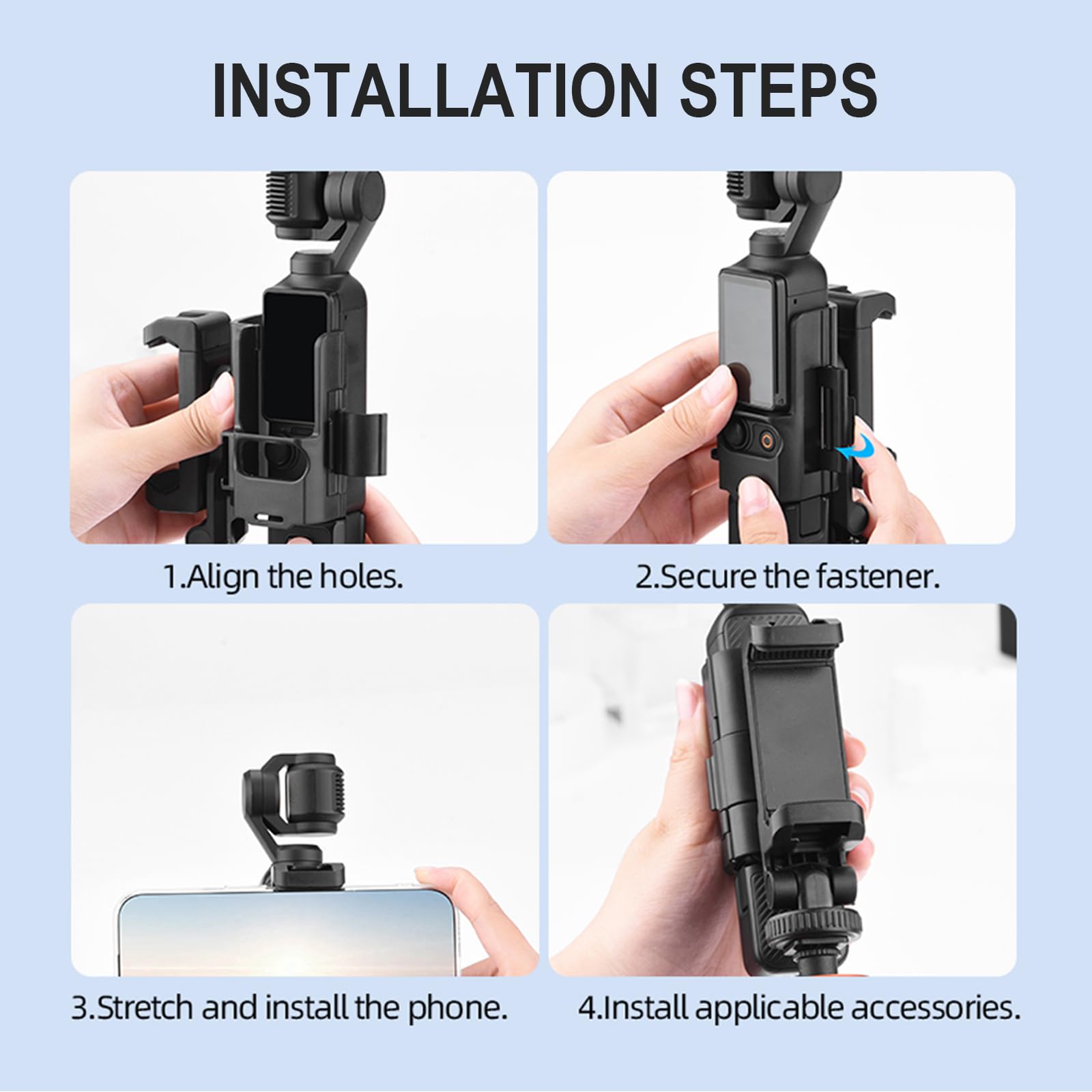 Staffa per telefono Teleprompter Stand Grip Tasche 3 Camera Stabilizzato Gimbal Teleprompter Accessori di montaggio