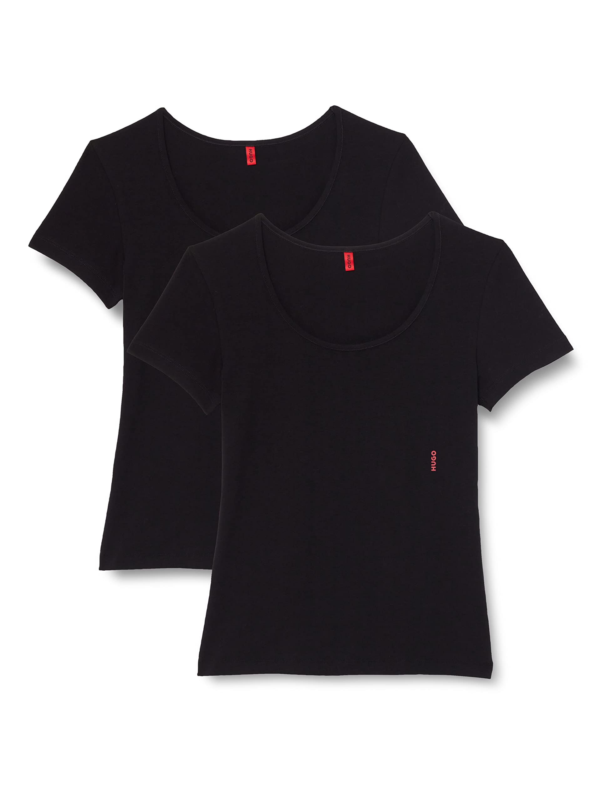 HUGO Women's Twin T-Shirt RN T-Shirt, Black1, XL