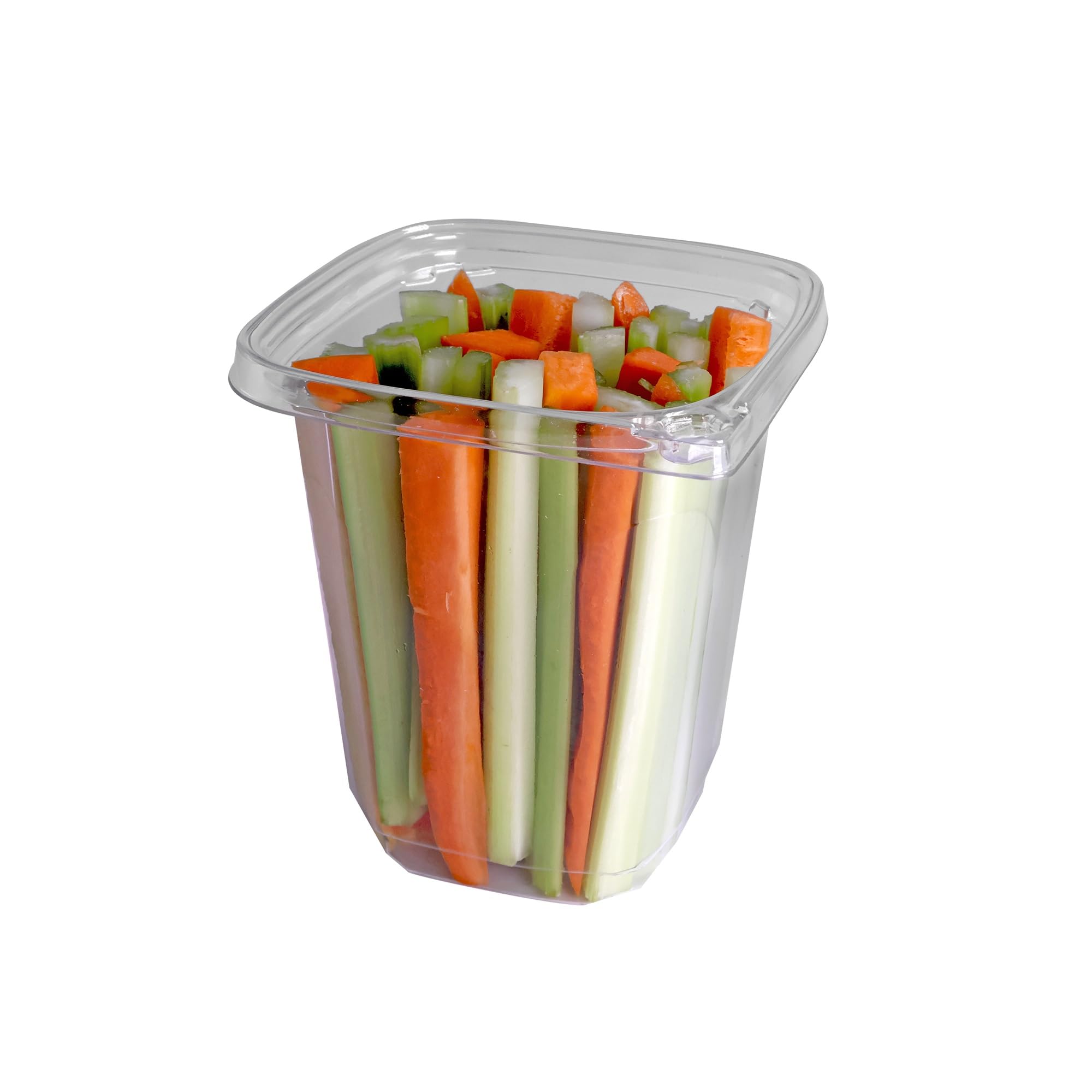 32 oz Tamper Evident Square Deli Container - Lids Sold Separately - for Accessories by BUT-N-LOC – 32oz, 32.0 fluid_ounces, Plastic, Clear, Pack of 500
