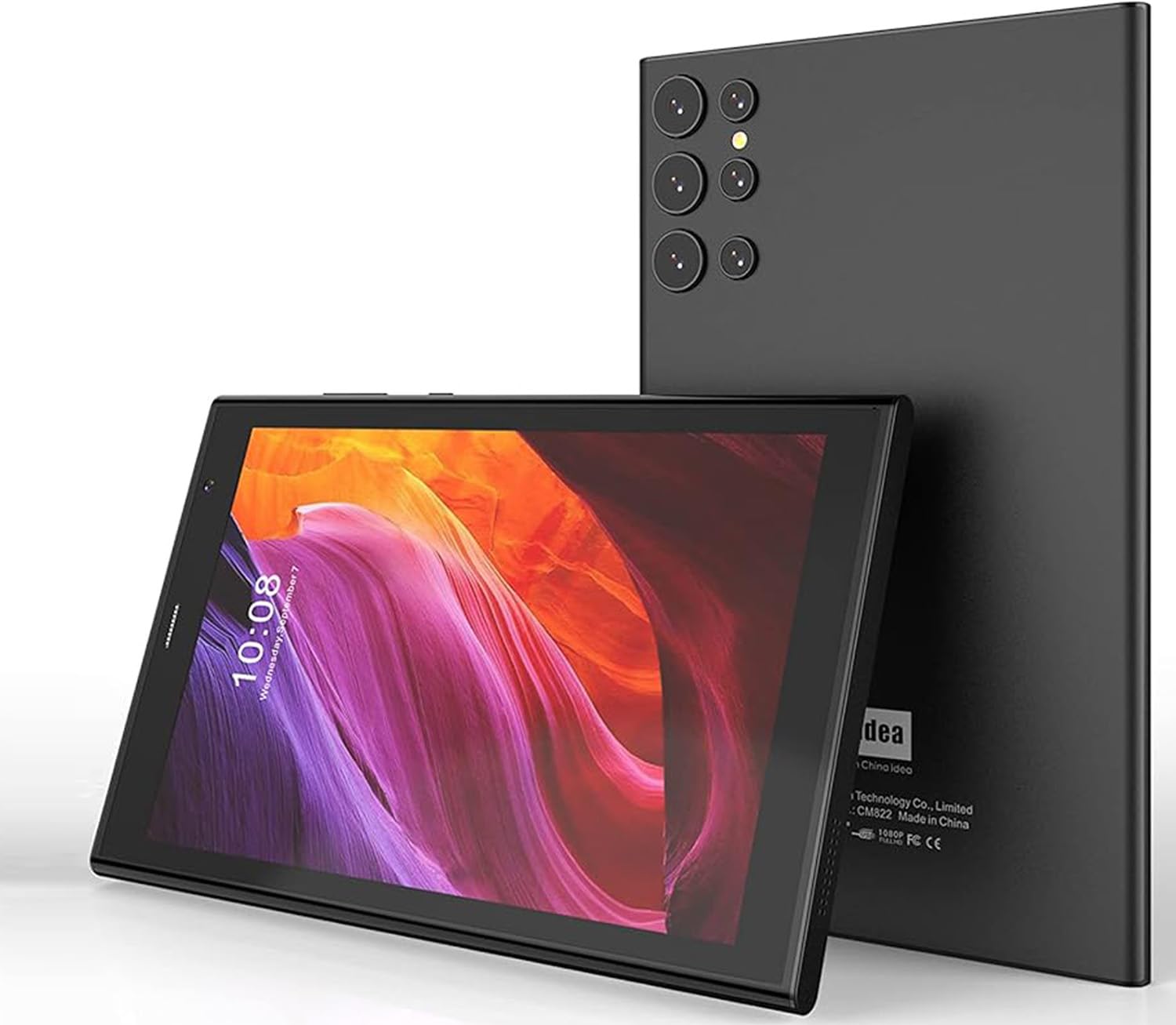 C idea CM822 Smart 8" Screen Kids Tablet - 8GB+512GB, Android Tab Wi-Fi and Single SIM 5G LTE,Zoom and Microsoft Supported (Black)