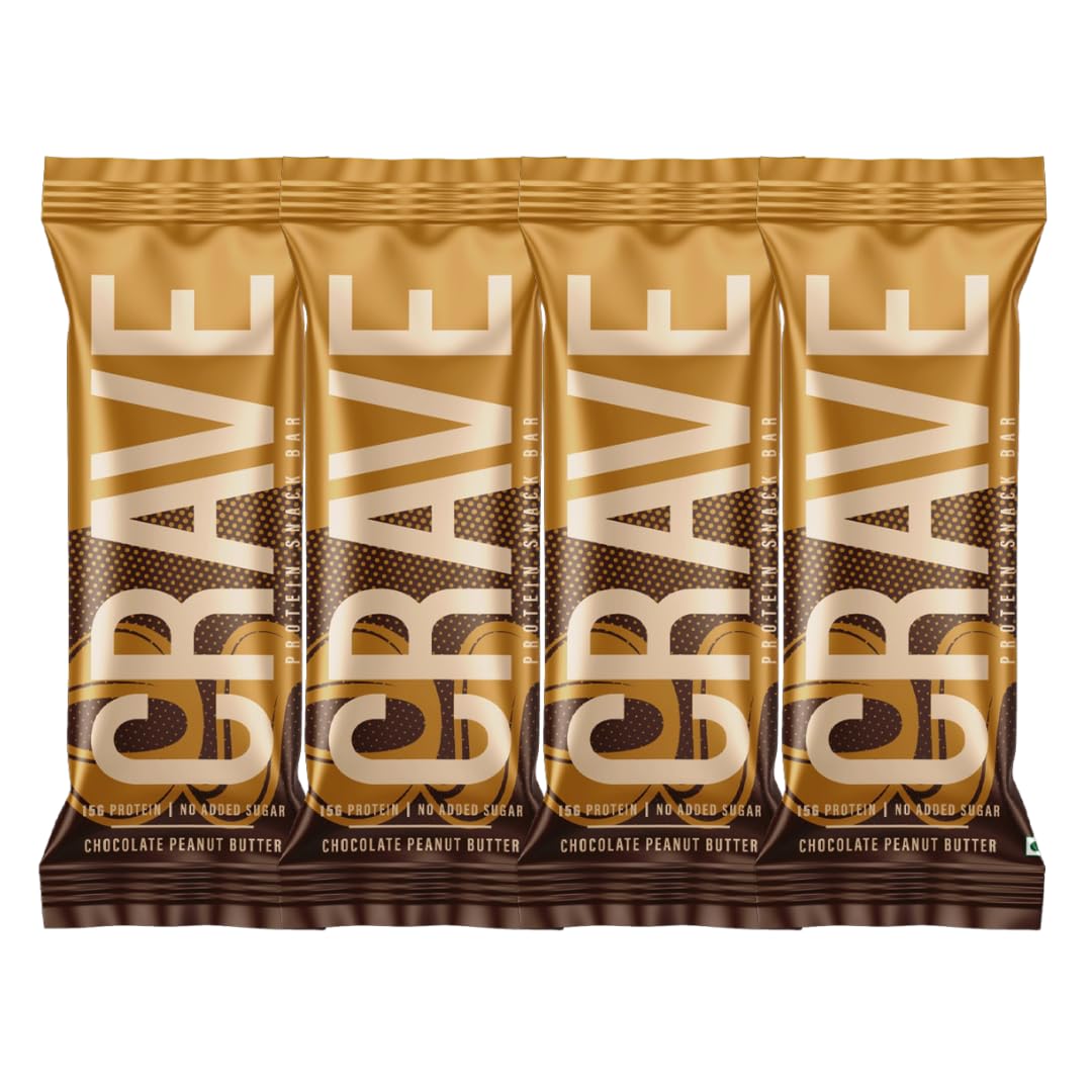 Crave - Plant Based Protein Bar | Chocolate Peanut Butter Pack of 4 |-image-9
