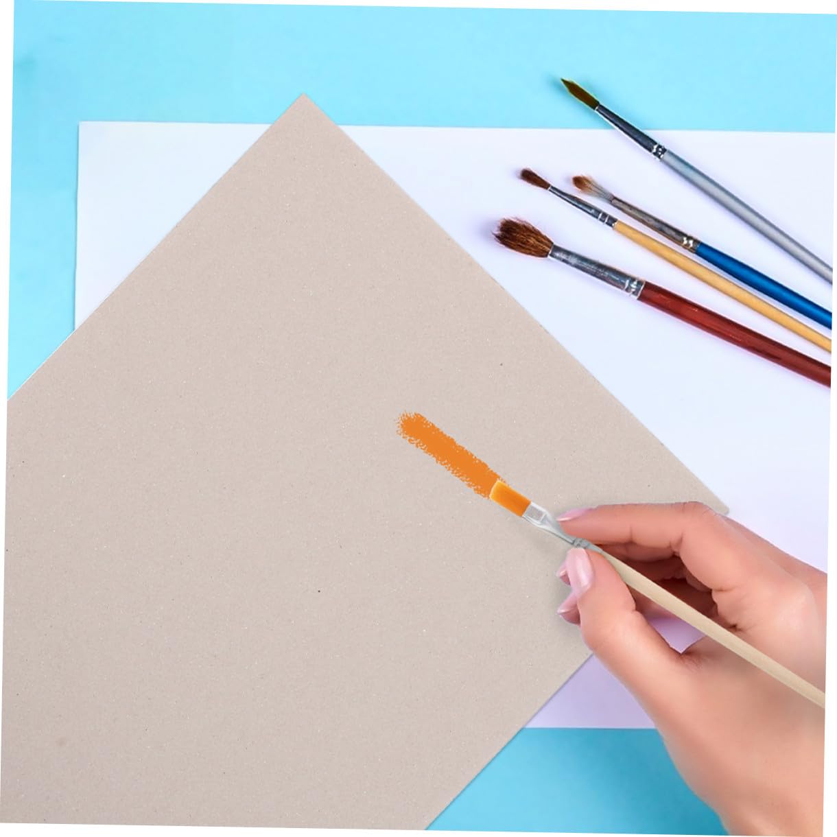 Cartone Bifacciale Marrone per Origami e Pittura Fai da 20 Fogli
