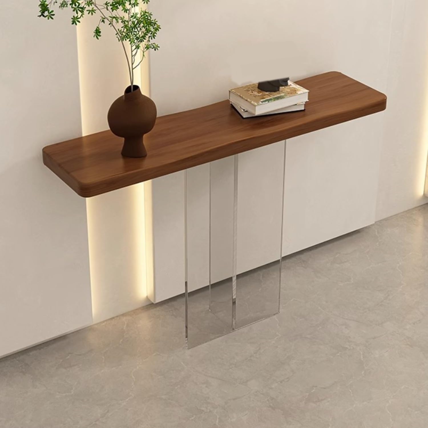 MESCXTY Entryway Table Hallway Decor Console Table, Narrow Tables,Behind Couch Tables(Brown,80cm/31.4in)