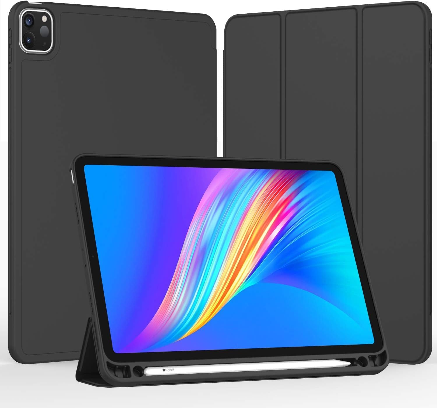 Printme Case for iPad Pro 11 Inch 4th/3rd/2nd Generation (2022/2021/2020) with Pencil Holder, Slim Trifold Smart Cover with Soft TPU Back, Support Pencil Charging, Auto Sleep/Wake (Pink) (B0CKZHD4C2) Amazon Price History, Amazon Price Tracker