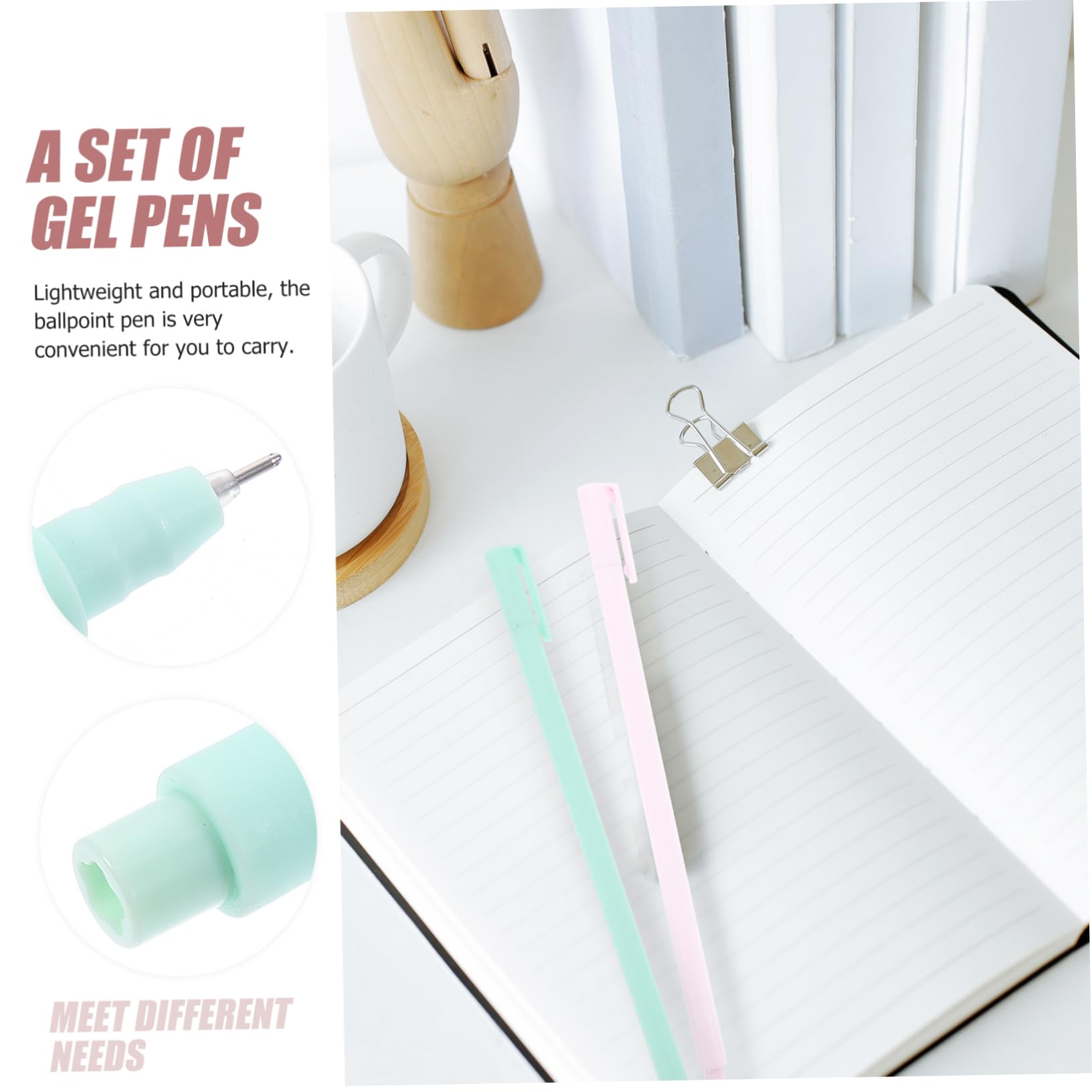 Pen Gel Creativo 40 Pezzi Plastico, Scrittura Fluida per Studenti