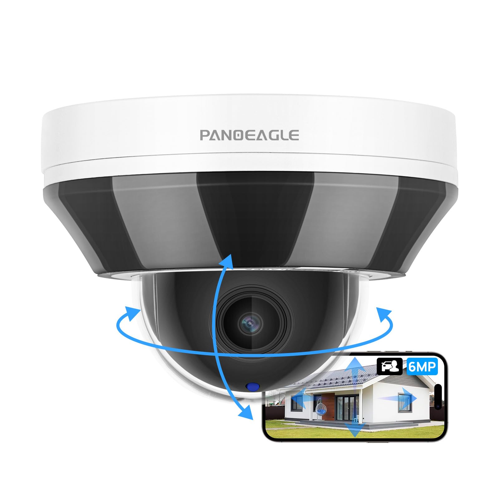 6MP Mini PTZ Dome PoE IP Camera Outdoor with 3X Optical Zoom, 2.8-8mm Motorized Varifocal Lens, Built-in Mic, Human/Vehicle Detection,PTZ IP Camera Compatible with Uniview, Blue Iris, NDAA Compliant-image-42