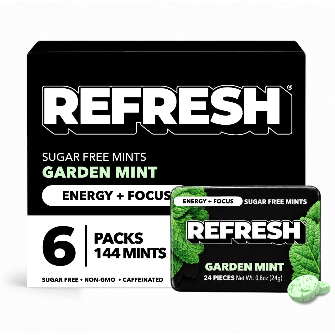 Refresh Caffeine Mints, Sugar-Free, Xylitol Garden Mint 12 Pack — Amazon image 10