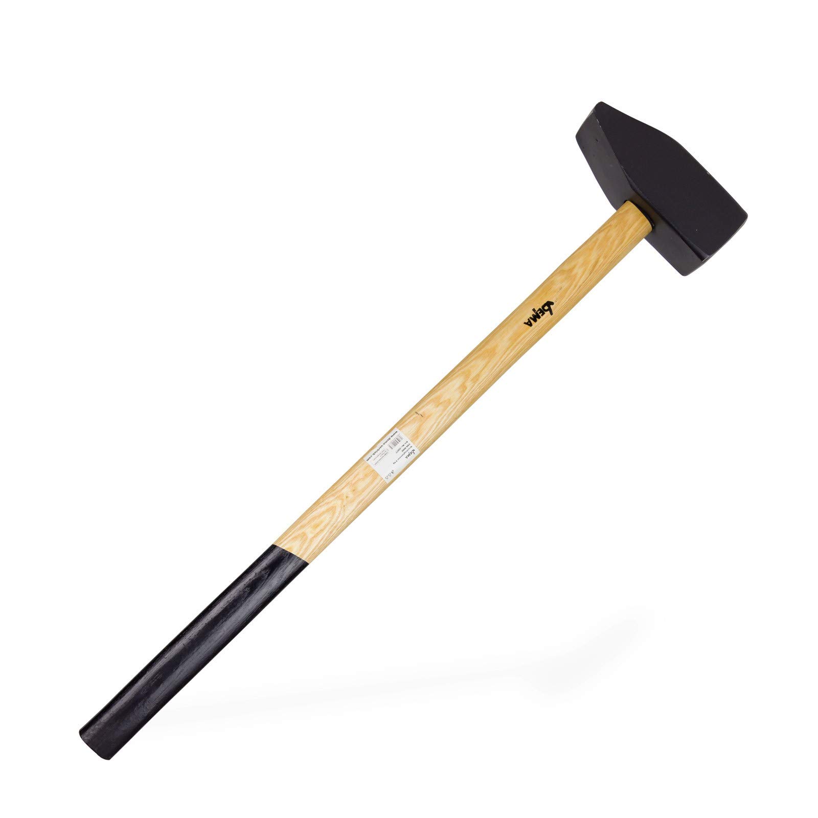 DEMA Vorschlaghammer 8 kg, 8000 g, mit Esche-Holzstiel, Länge 90 cm, Schwerhammer, Schlagschutz, für Bauarbeiten, Werkstatt, robust