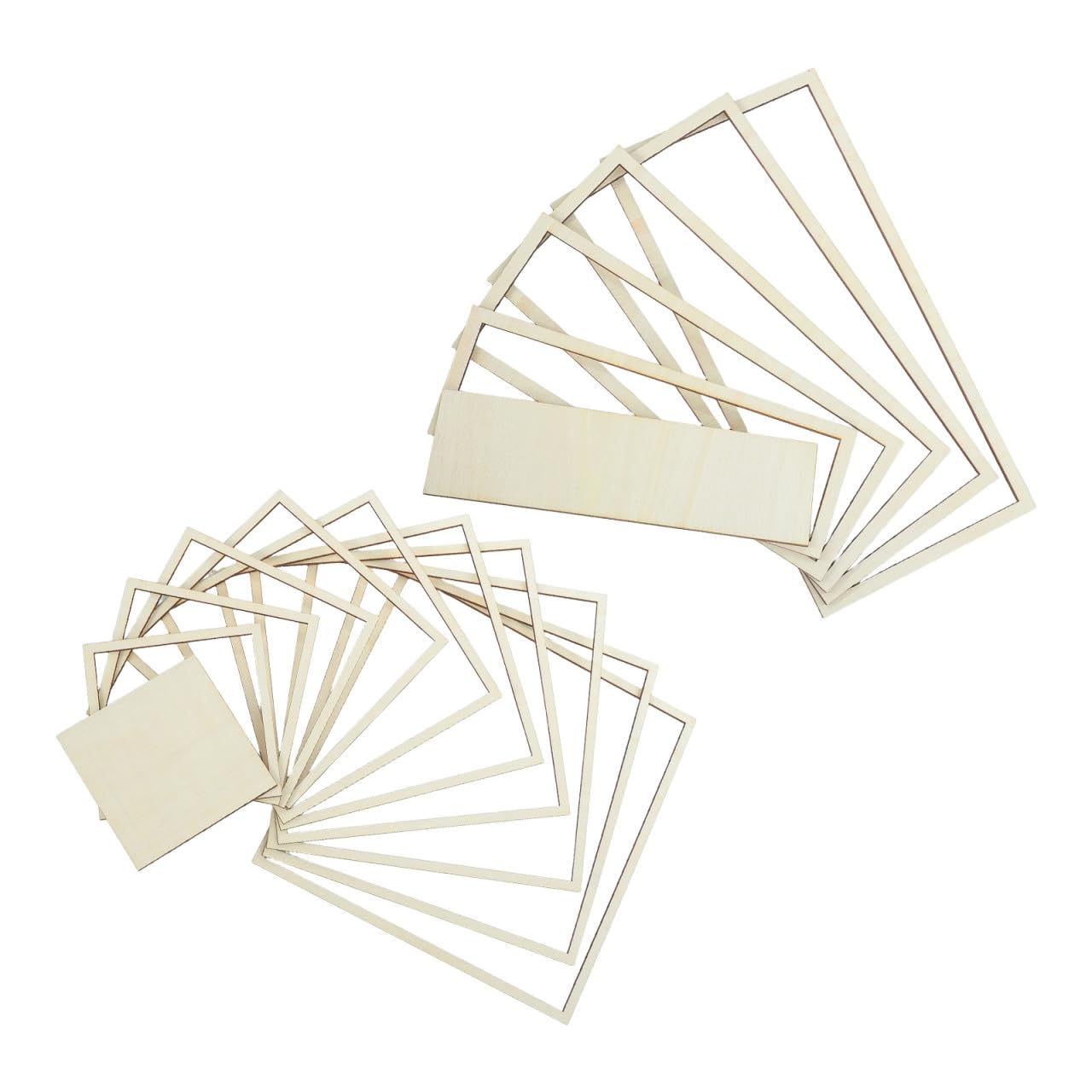 Moule à poterie en bois beige pour plaques carrées et rectangulaires