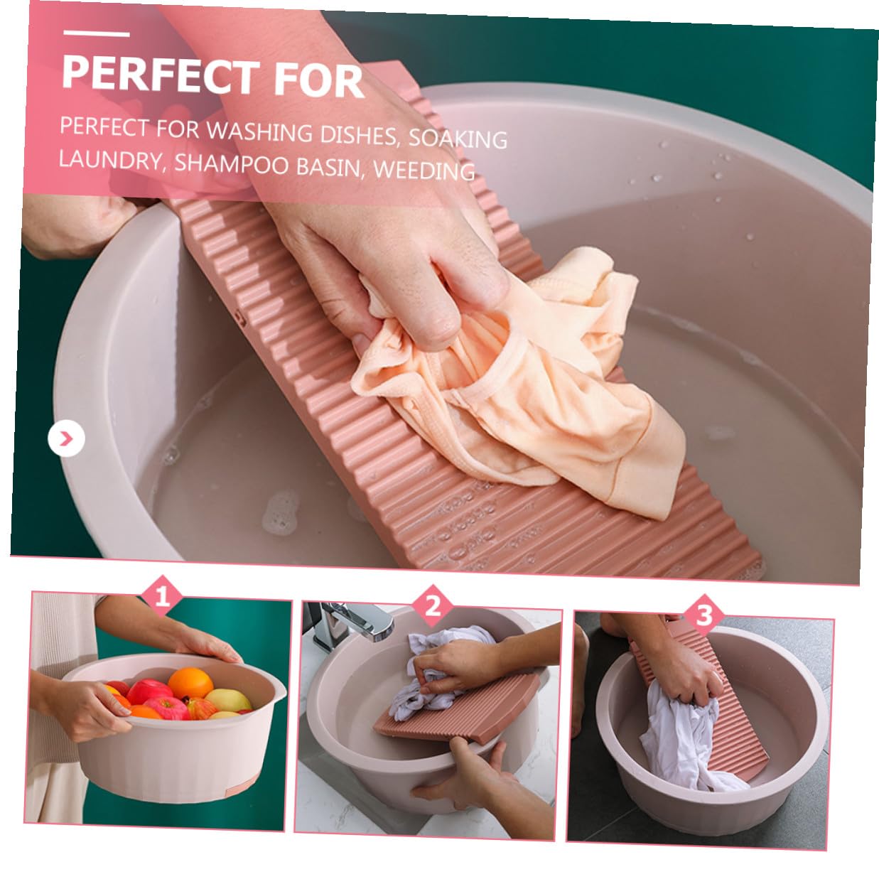 Lavabo per Ragazzo Ragazza in Plastica Spessa ASSE per Lavare Vasca Multiuso per Mani Piedi e Viso del Vaschetta Compatta per Campeggio e Uso Domestico