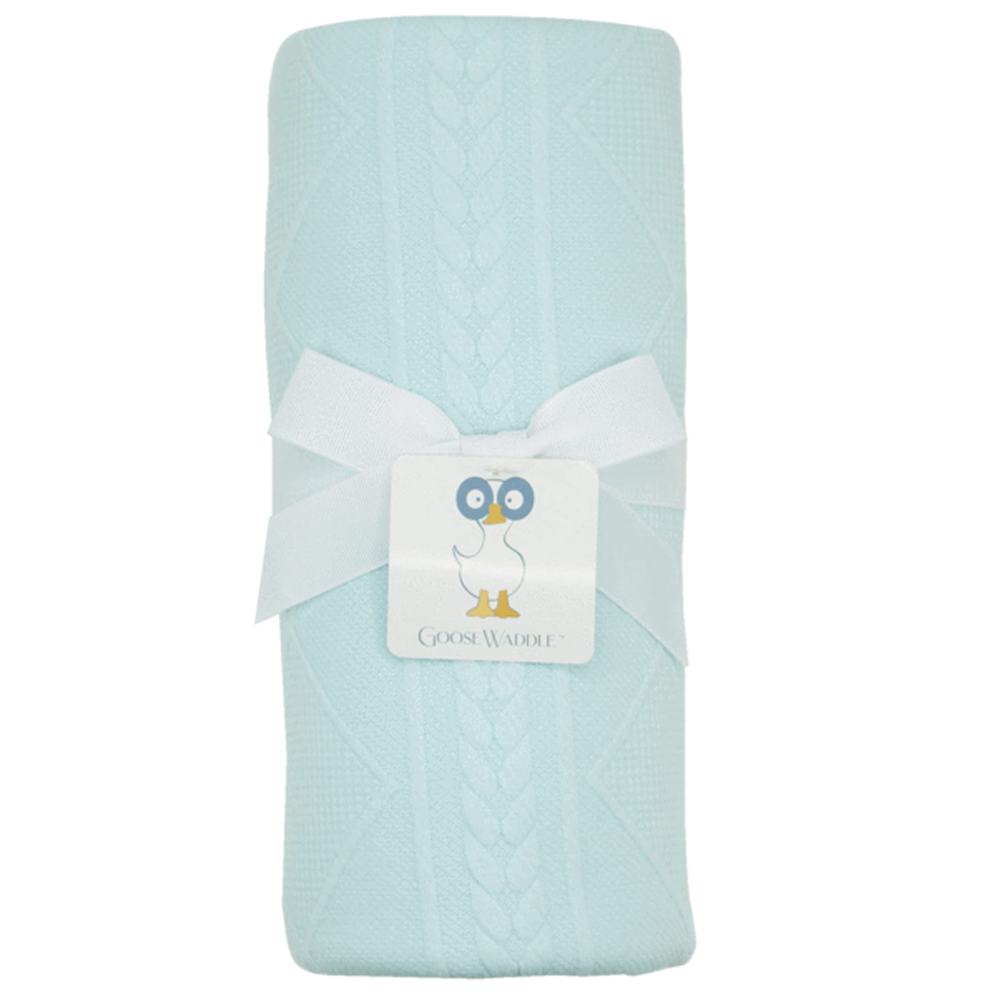GooseWaddle Luxury Knit Baby Blanket (30”x40”), Premium Comfort from Ultra Soft Fabrics That Get Softer with Use, Perfect for Any Infant Nursery, Boy or Girl, Machine Washable (Mint)