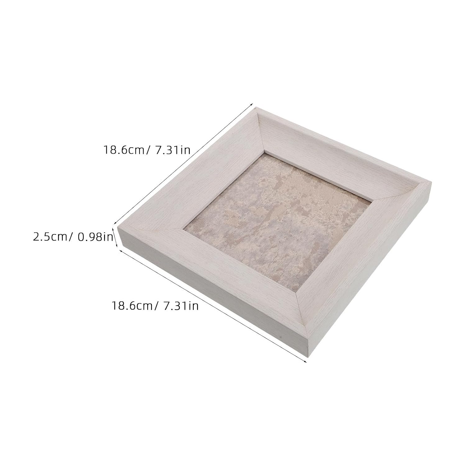 Oval Wooden Nail Color Display Frame 7.3x7.3 White | Retro Vintage Wood Finish, Tip Presentation for Manicure Designs, Compact Wall or Desktop Use