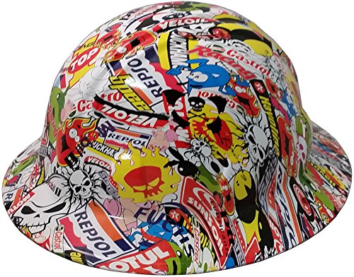 Texas America Safety Company Sticker Bomb Full Brim Style Hydro Dipped Hard Hat