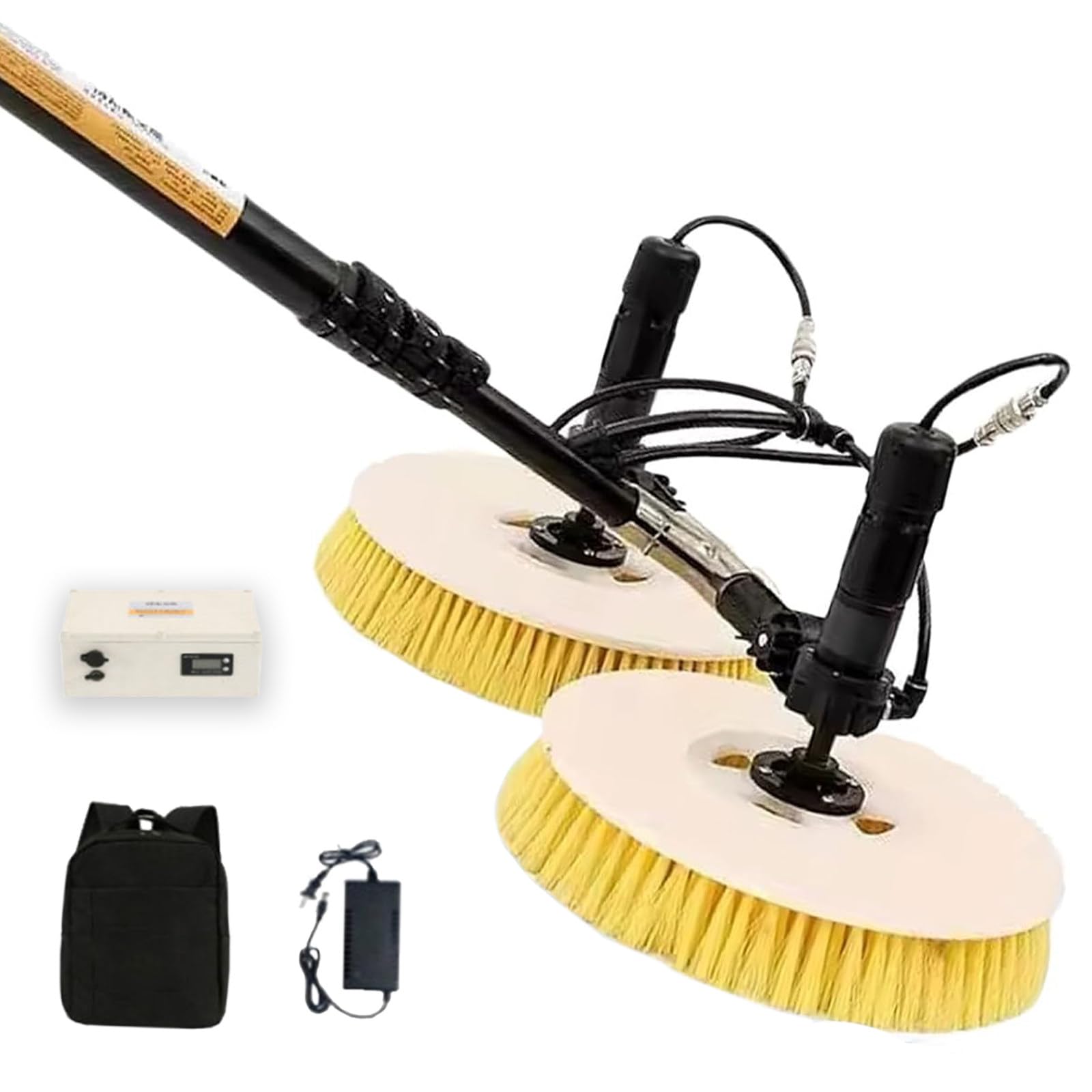 HADECOLL Solar Panel Cleaning Brush, Cleaner Special Roof Water Brush With Extension Rod, Roof Water Brush, Adjustable Water Fed Poles Cleaning Kit,7.5M,Size_Name-5.5M