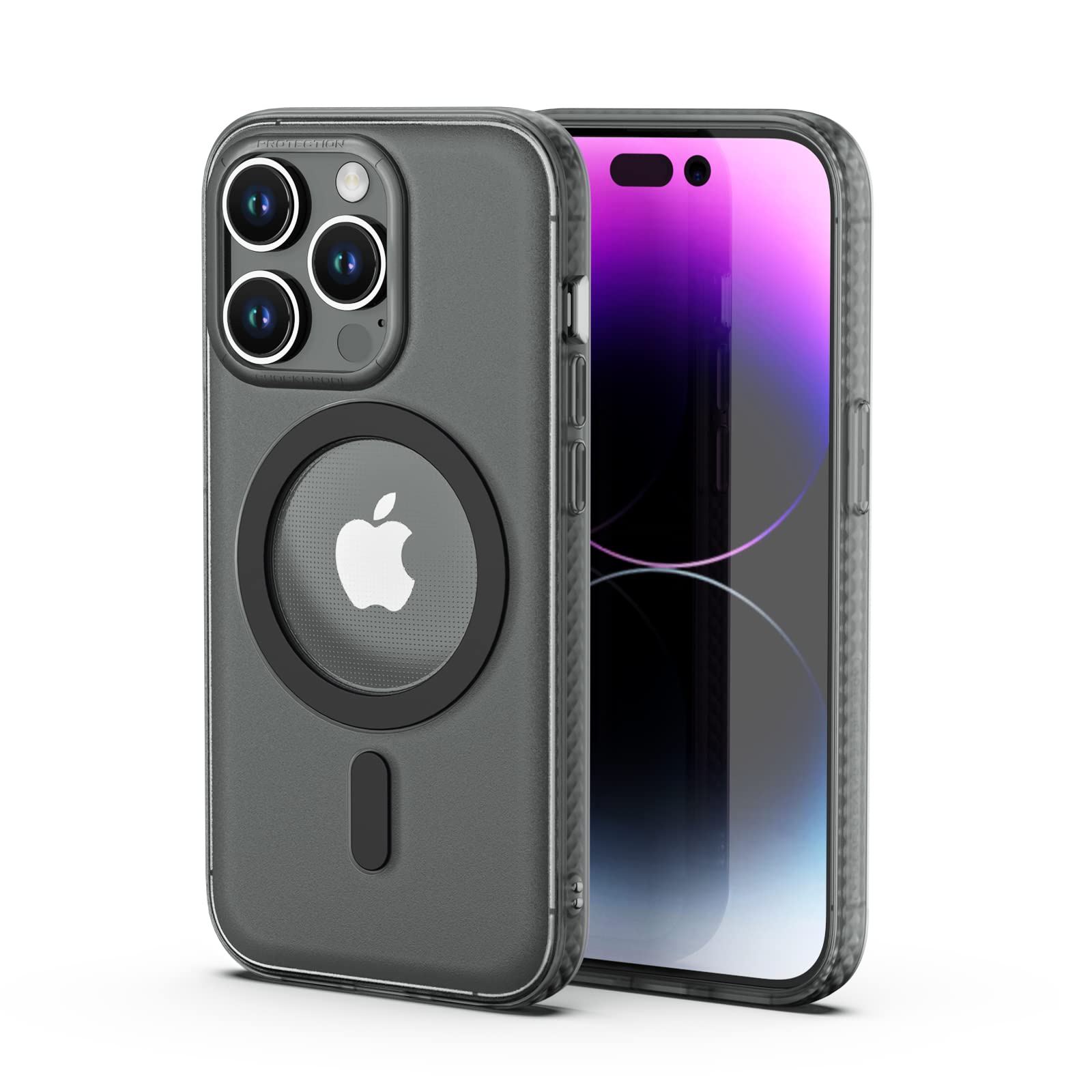 Photo 1 of **BUNDLE OF 5**  Anywest, Magnetic Case Compatible with MagSafe Translucent Matte, Anti-Slip Case for Women Men, Shockproof Protective for iPhone 14 Pro 6.1 Inch (Black)