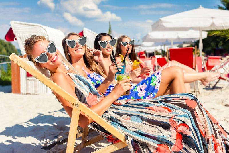 Bachelorette Party Bride Sunglasses Heart Sunglasses or Women Bachelorette Party Bride Pearl Glasses Bachelorette Party Accessories Party Gift Supplies4