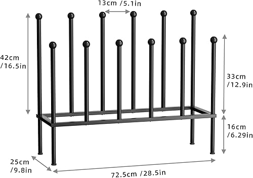 Miniatura 5 de pickpiff Zapateros independientes - Zapatero de botas de metal negro, organizador de zapatos para dormitorio, armario, entrada, dormitorio, patio al