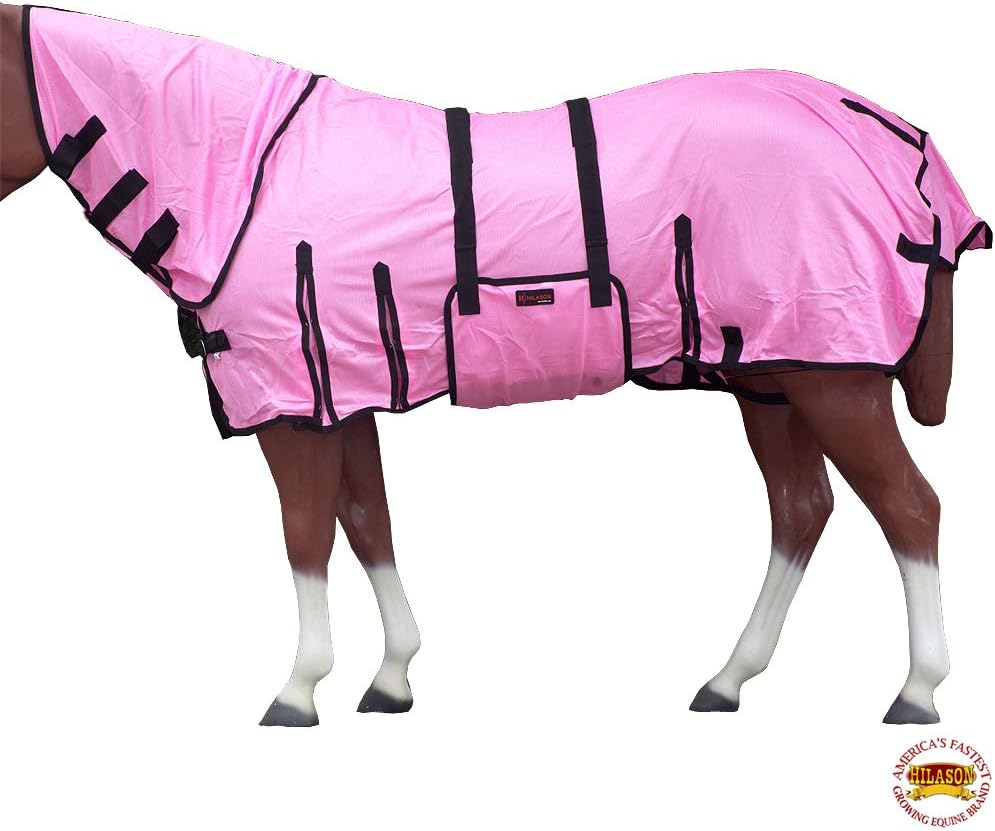 HILASON Horse Fly Sheet - Summer Spring UV Protection Mesh Bug Mosquito FlySheet for Horses | Mosquito Horse Fly-Sheet
